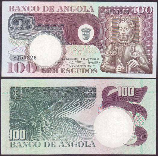 1973 Angola 100 Escudos (Unc) L001434